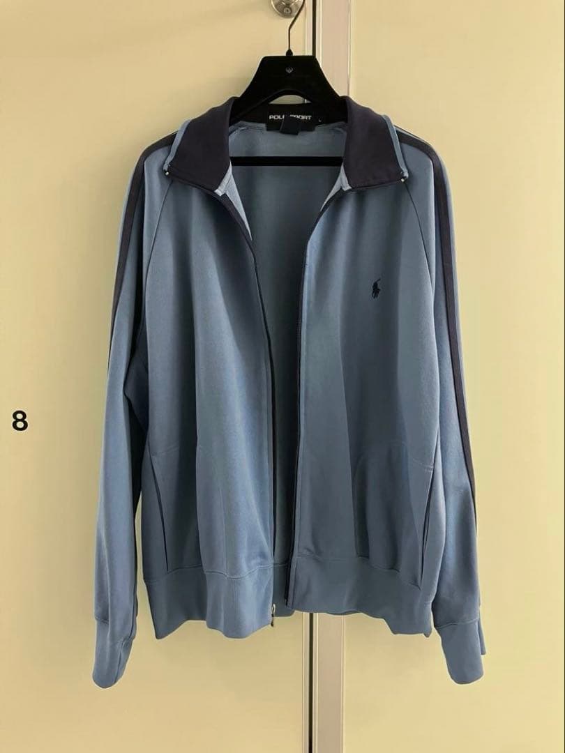 ■POLO SPORT■ BLUE ワンポイント ロゴ刺繍 トラックジャケット