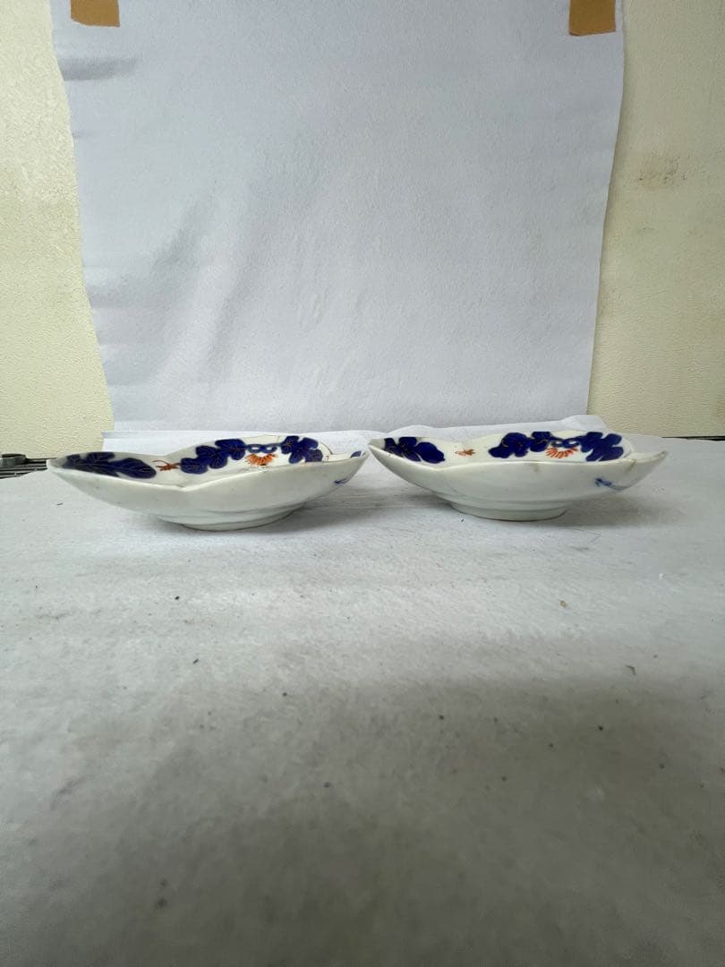 江戸時代？古伊万里　三つ葉型　変形皿　小鉢　4枚