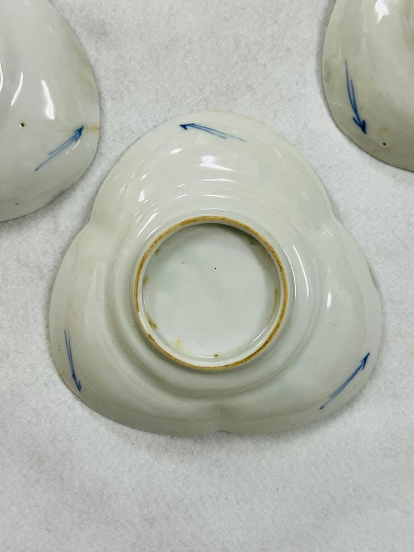 江戸時代？古伊万里　三つ葉型　変形皿　小鉢　4枚