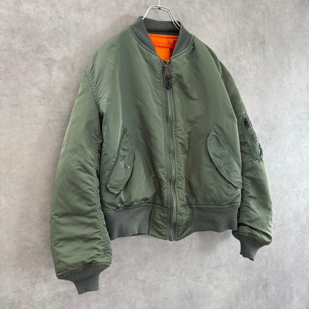 90s USA製 Alpha アルファ MA-1フライトジャケット MEDIUM