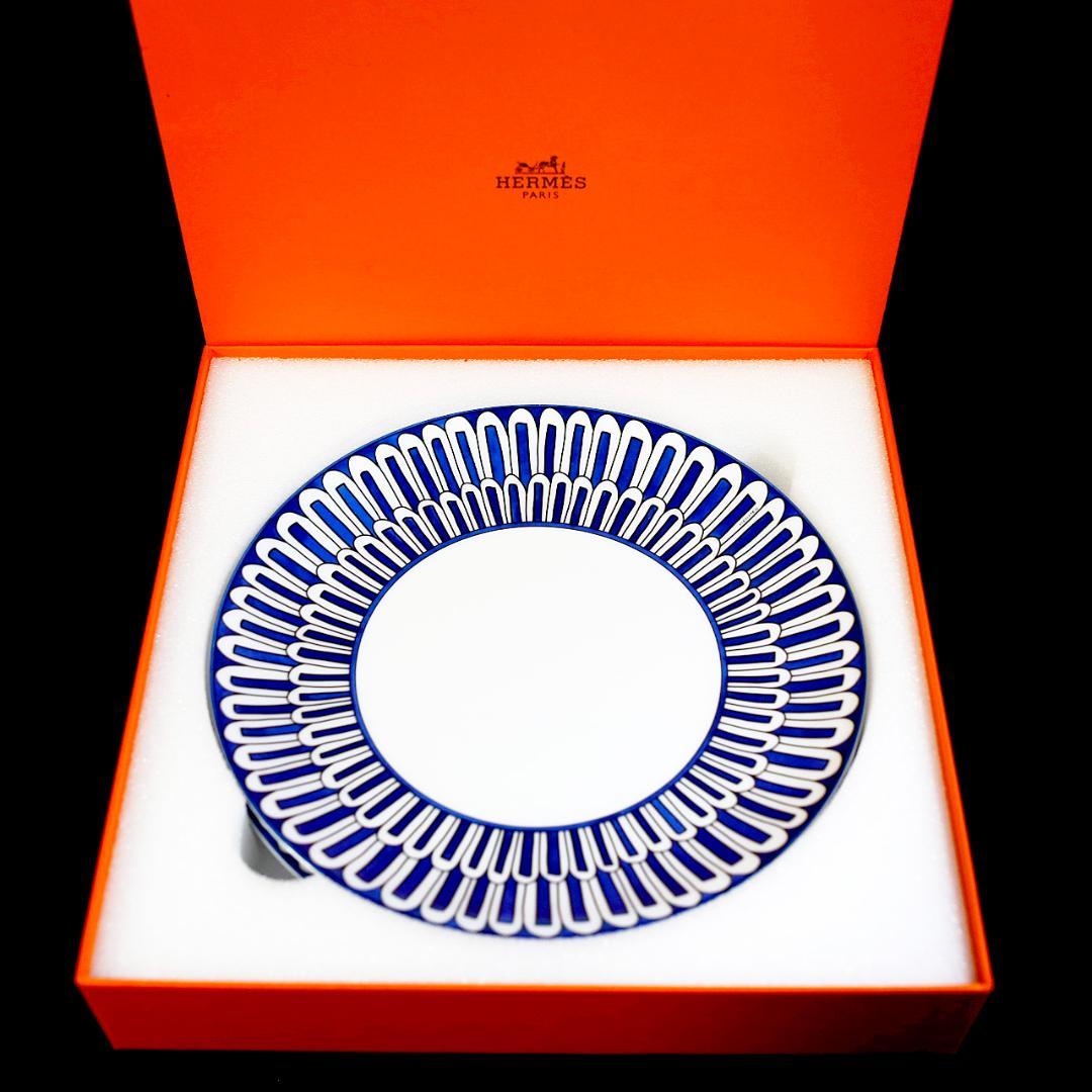 【レア極美品 ２枚】エルメス ブルーダイユール プレート 送料込み ①
