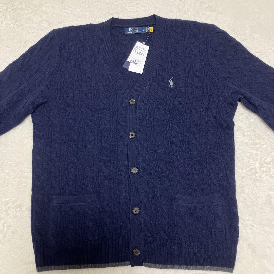 ⭐︎新品未使用タグ付き⭐︎ポロラルフローレン　ケーブルニット　カーディガン　カシミヤ