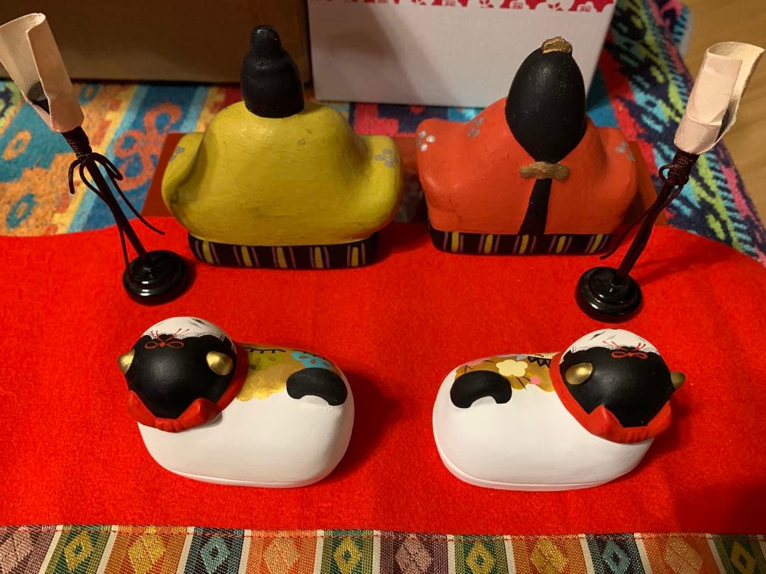 廃盤 須原陶磁工房 須はら張り子 犬筥 雛人形 雛祭り 有田焼 古い雛人形 窯焼