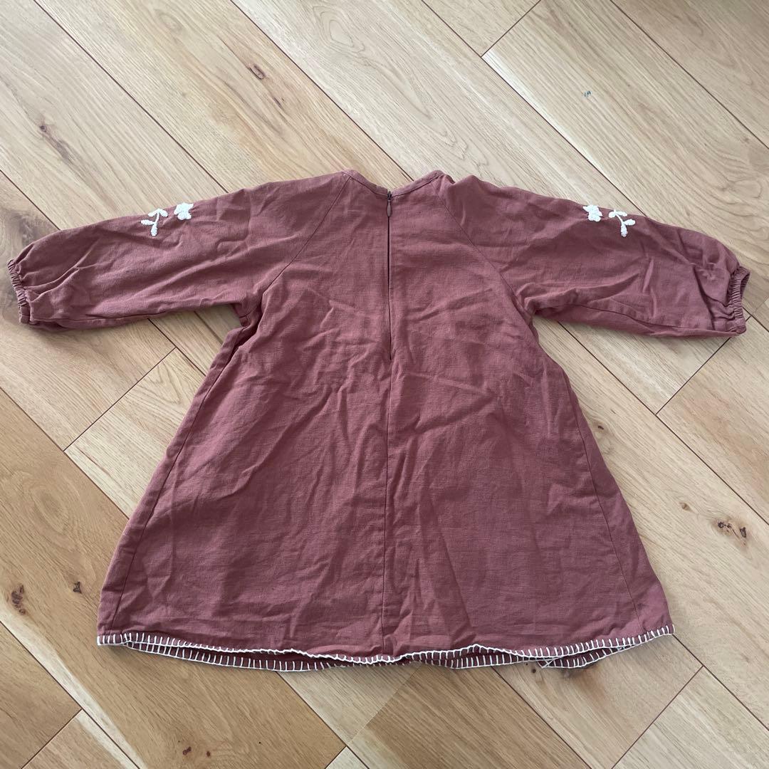 Apolina 刺繍長袖ワンピース　3-5y