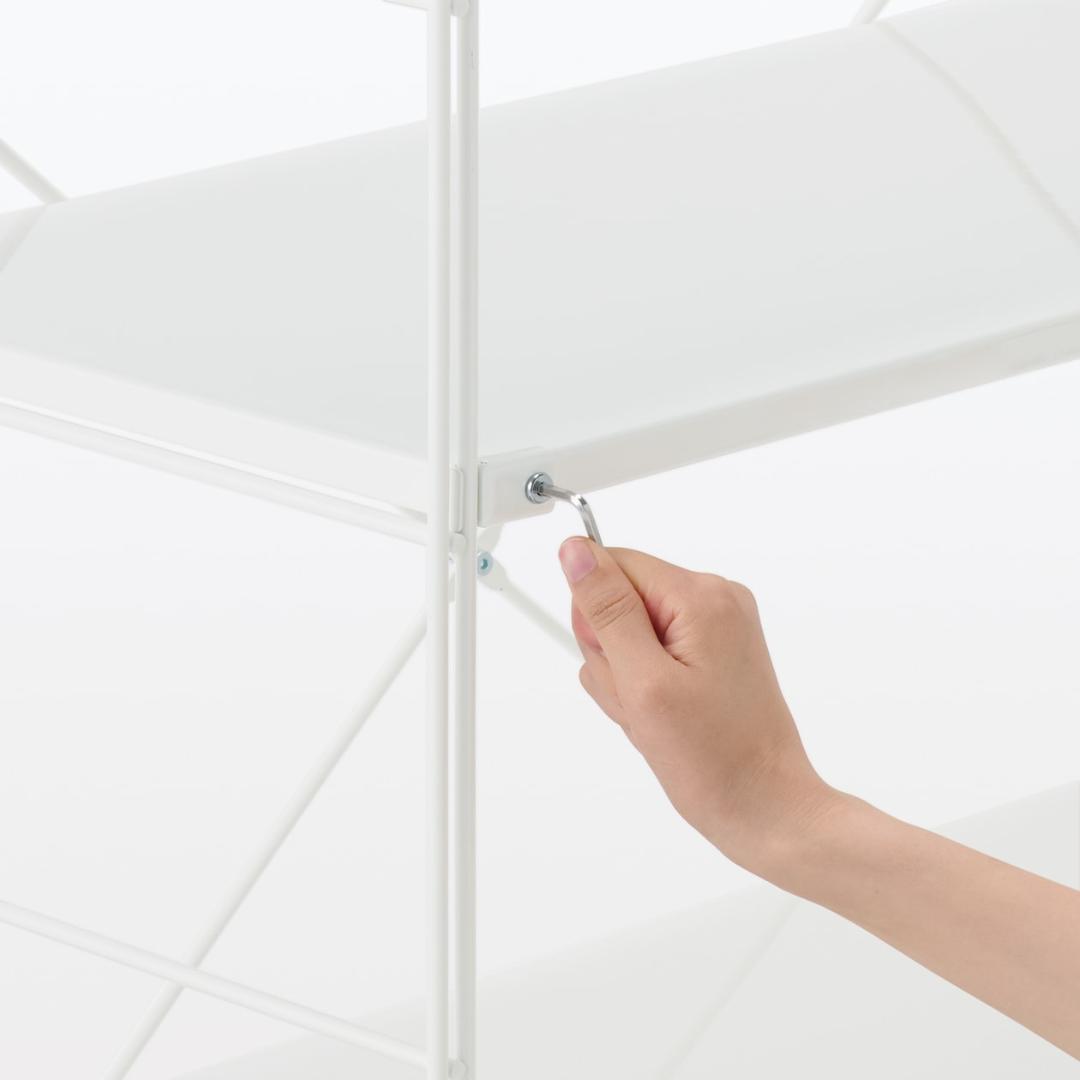 【無印良品】スチールユニットシェルフ ワイド 小 ライトグレー 収納ラック