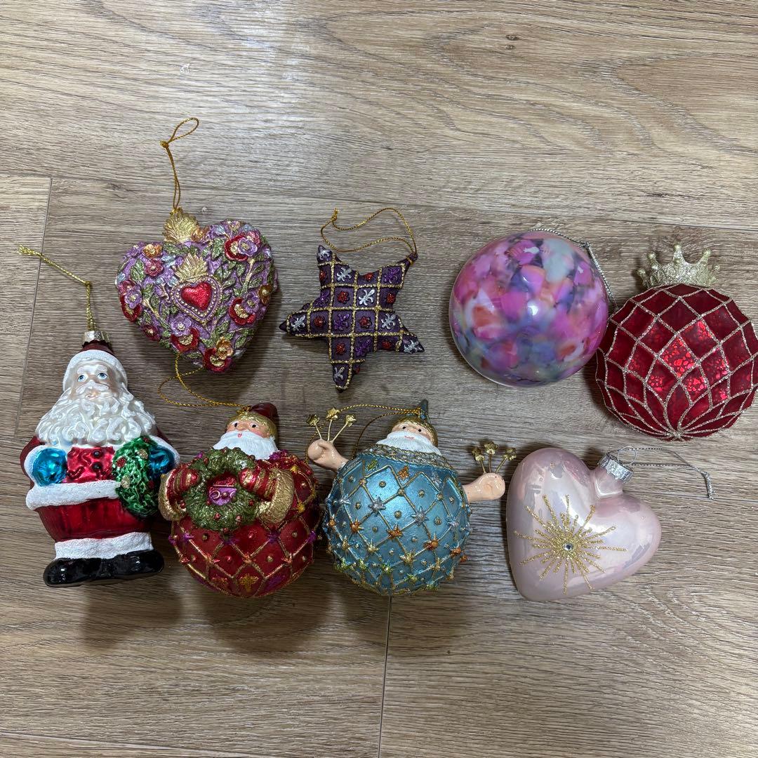 美品 Francfranc クリスマス オーナメント ガラス セット