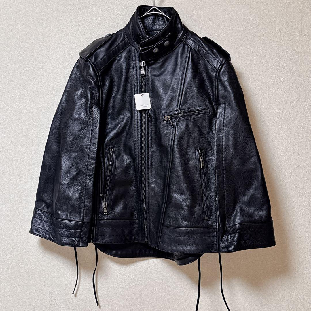 【レア】ディーゼルブラックゴールド　牛革　レザー　本革　ポンチョデザイン