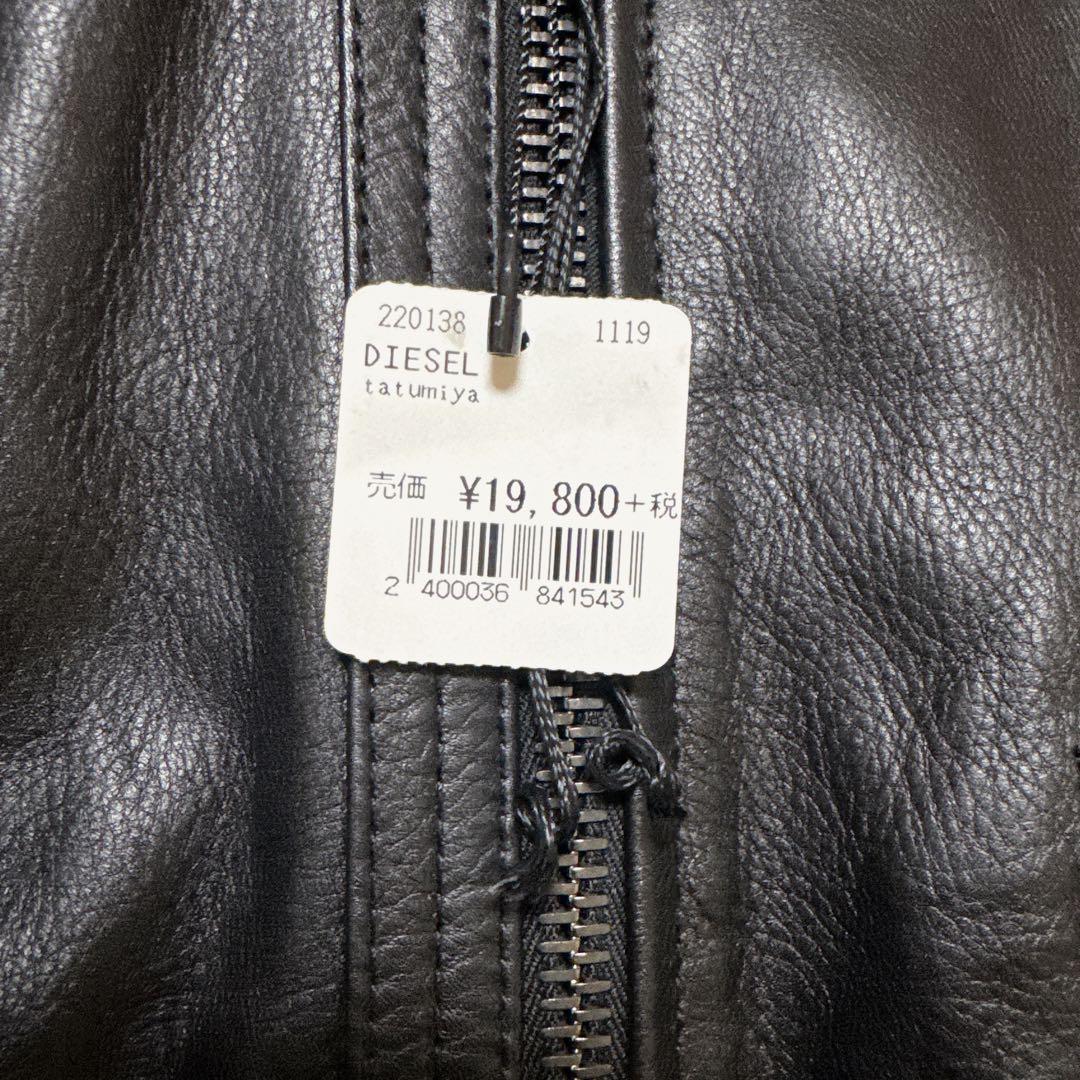 【レア】ディーゼルブラックゴールド　牛革　レザー　本革　ポンチョデザイン