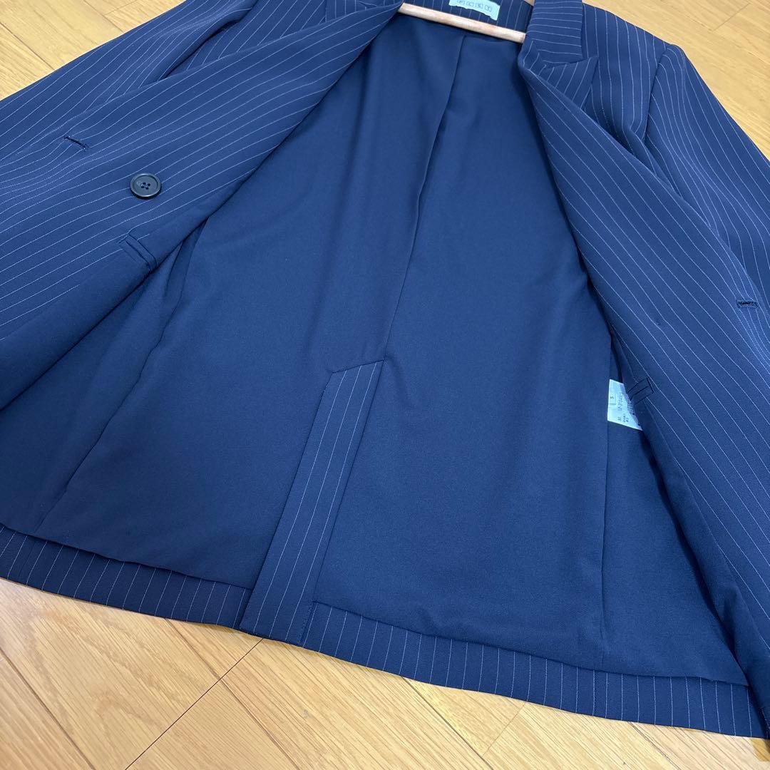 PLST トリアセブレンド　パンツスーツ　ネイビー