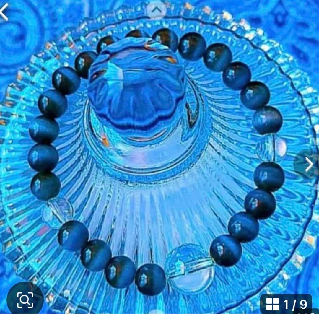 金運爆上げ　6mmカヤナイト　➕　主玉1.3cm水晶　パワーブレスレット