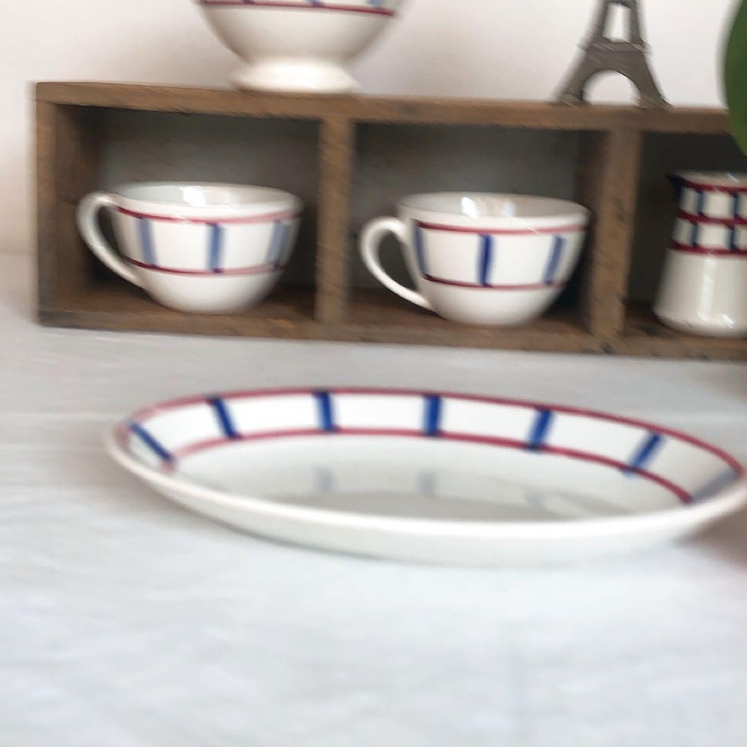 専用　ディゴワンサルグミンヌ　バスク柄ラヴィエ　前菜皿　フランスアンティーク食器