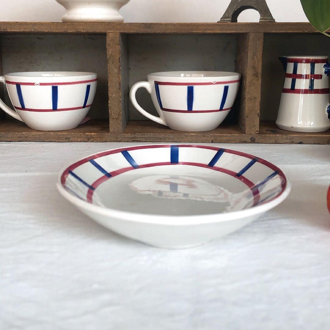 専用　ディゴワンサルグミンヌ　バスク柄ラヴィエ　前菜皿　フランスアンティーク食器