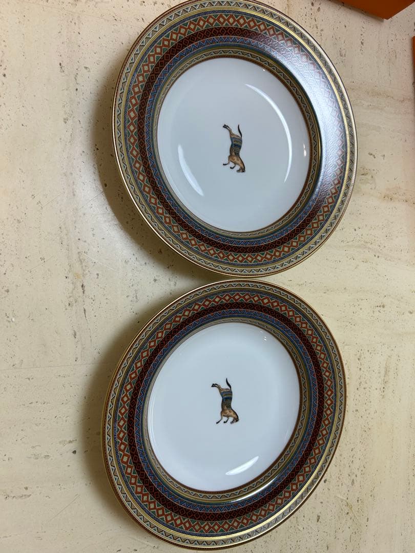 エルメス　シュヴァルドリアン　スーププレート2枚