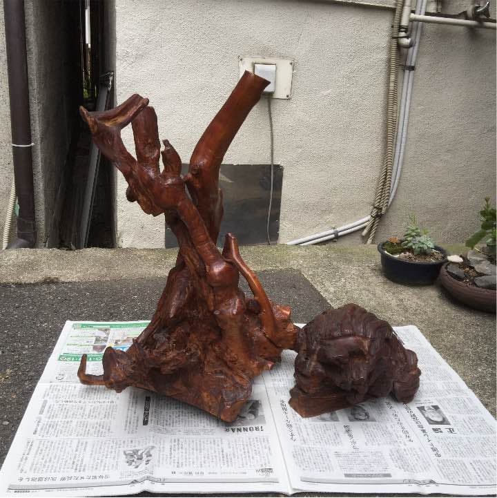 木株の置物  天然木のオブジェ