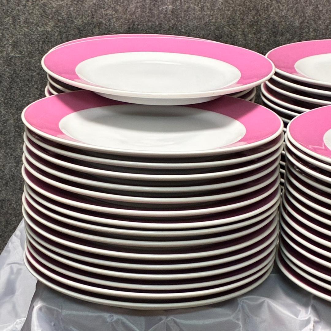 yamatake china 23㎝プレート　ピンク　50枚　洋食皿　26165
