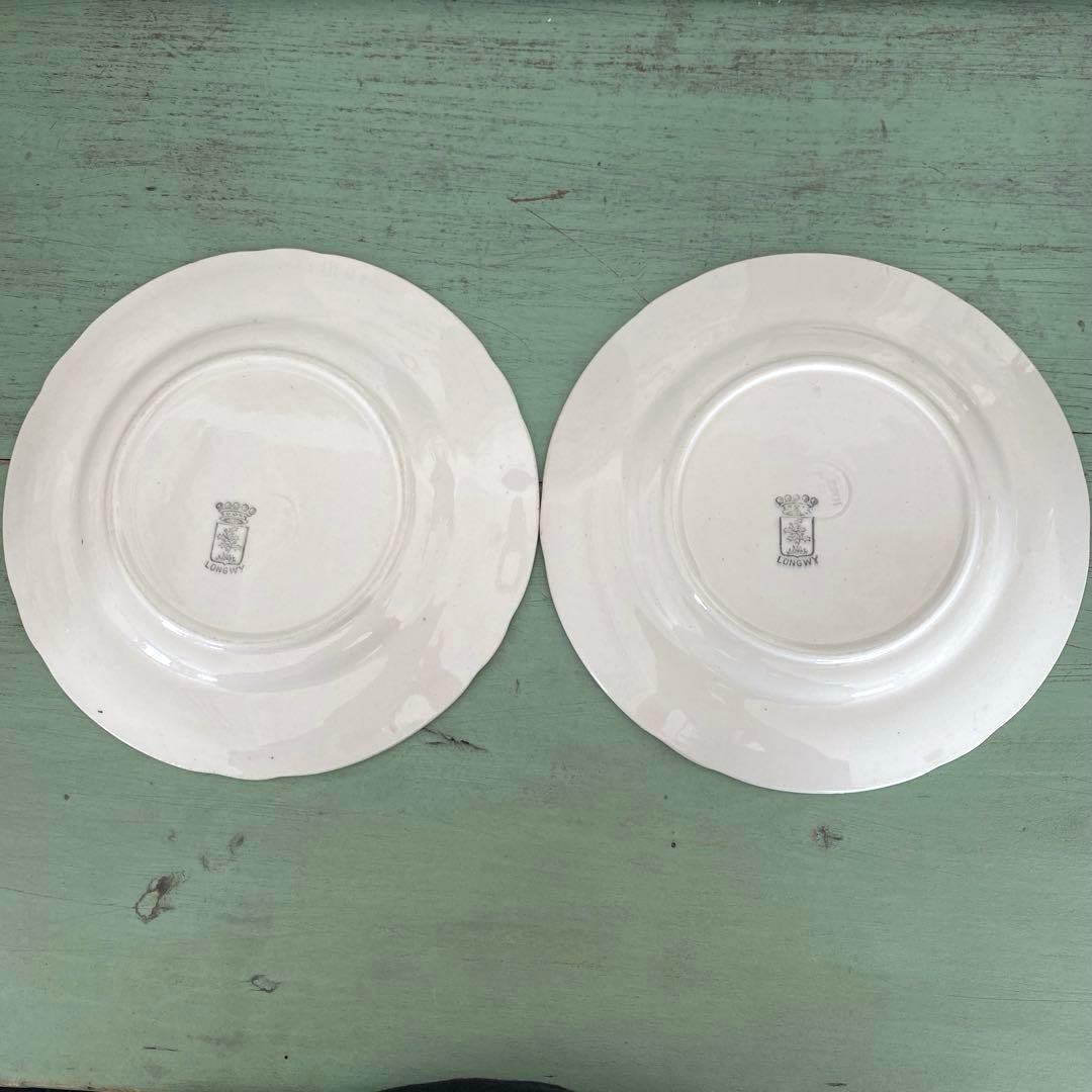 フランスアンティークLongwy ロンウィ プレートチェリー【A】