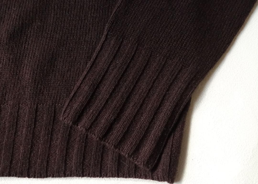 美品マーガレットハウエル☆スコットランド製カシミヤ100％ロールネックニット2茶