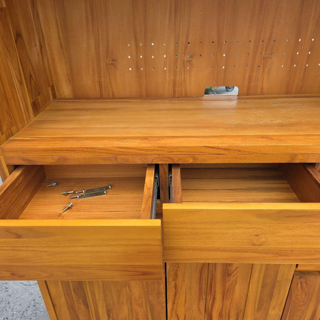 unico 食器棚　チーク　天然木　ミサワ　ユニコ