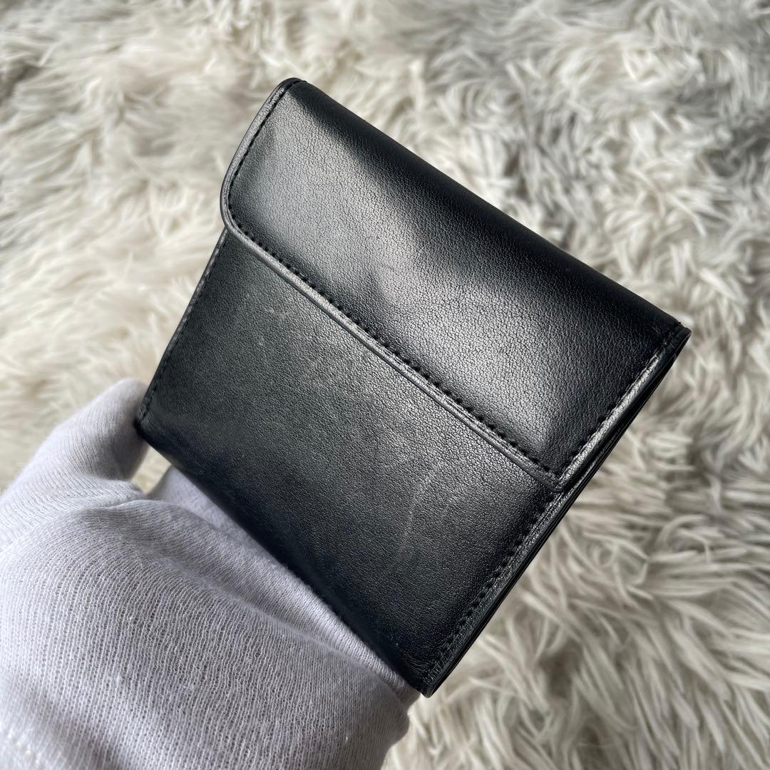 土屋鞄 スモールウォレット 三つ折り財布 ブラック