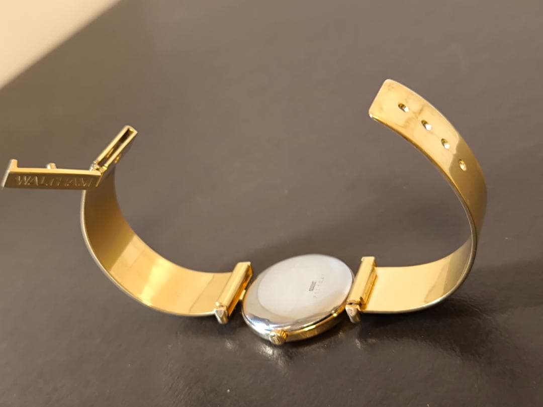 WALTHAM ウォルサム スイス製 手巻き 腕時計 ゴールド色ブレスレット