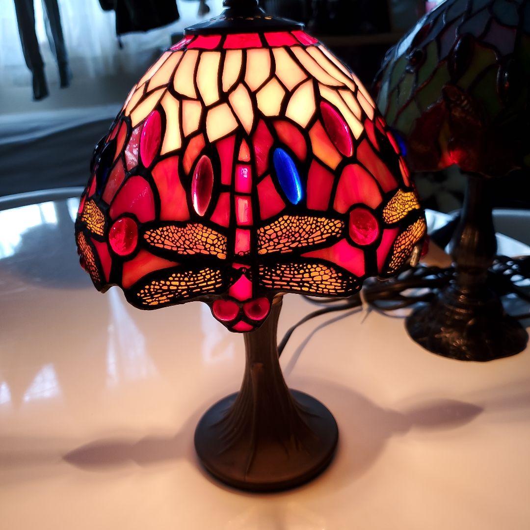 アンティークステンドグラステーブルランプ お値下げしました。