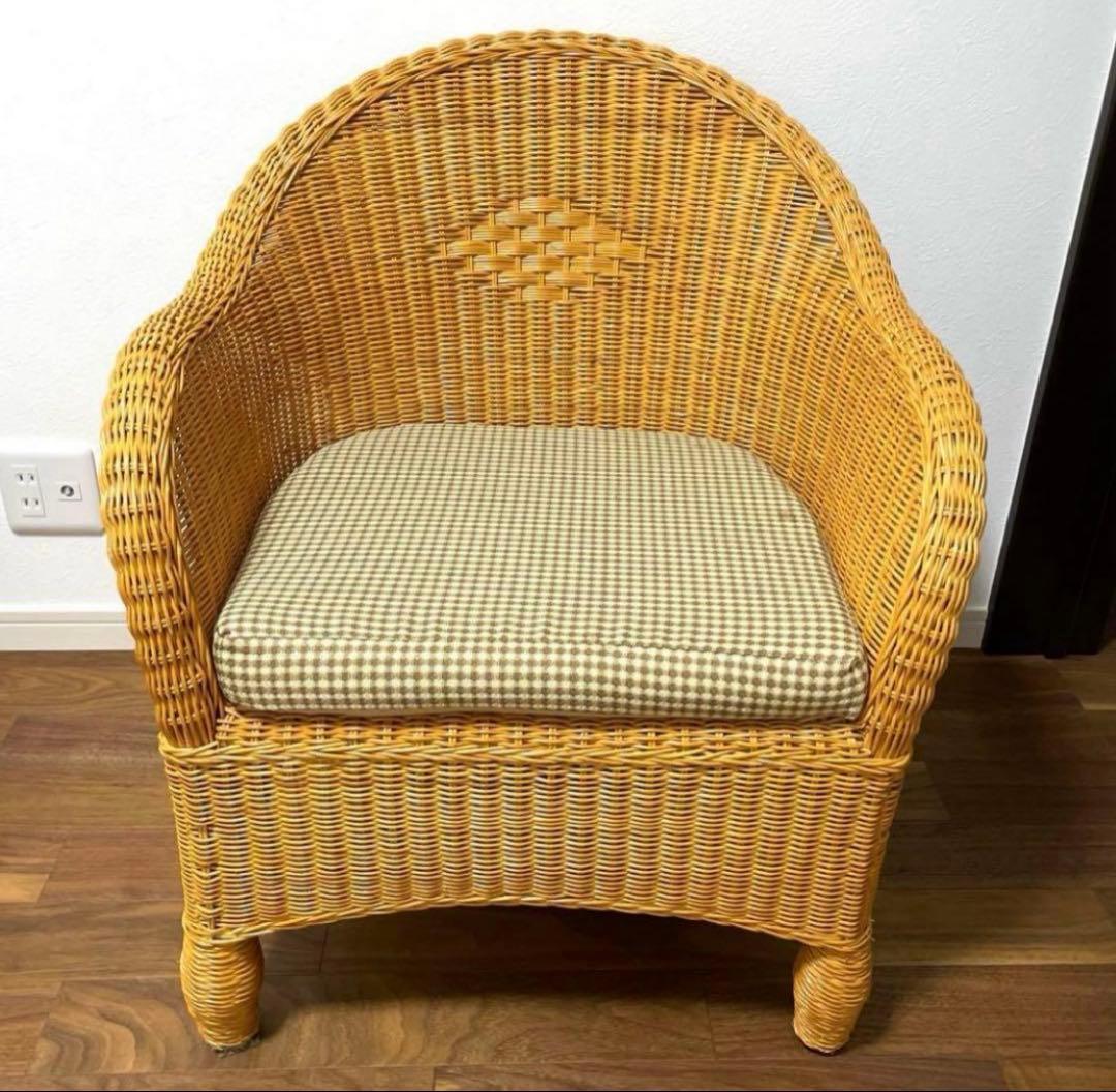 ラタンチェア 天然素材 1人掛け用チェア ラタンソファ ナチュラルヴィンテージ