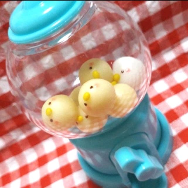 コロコロにわとり&ひよこ♡ガチャガチャ(水色)