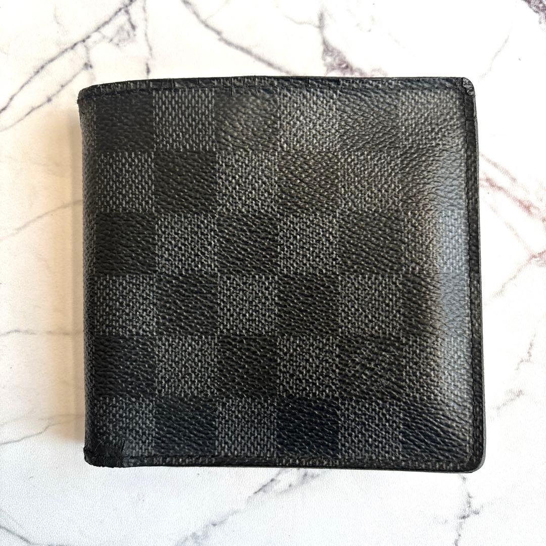 ポルトフォイユ マルコ ダミエ ブラックコンパクト