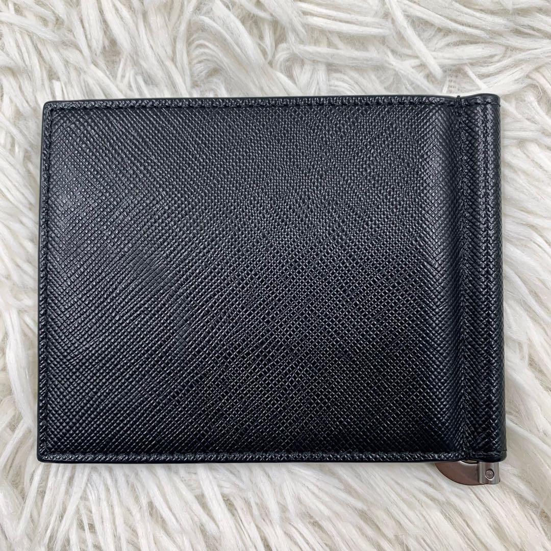 【✨未使用級✨】 プラダ メタルロゴ マネークリップ ブラック