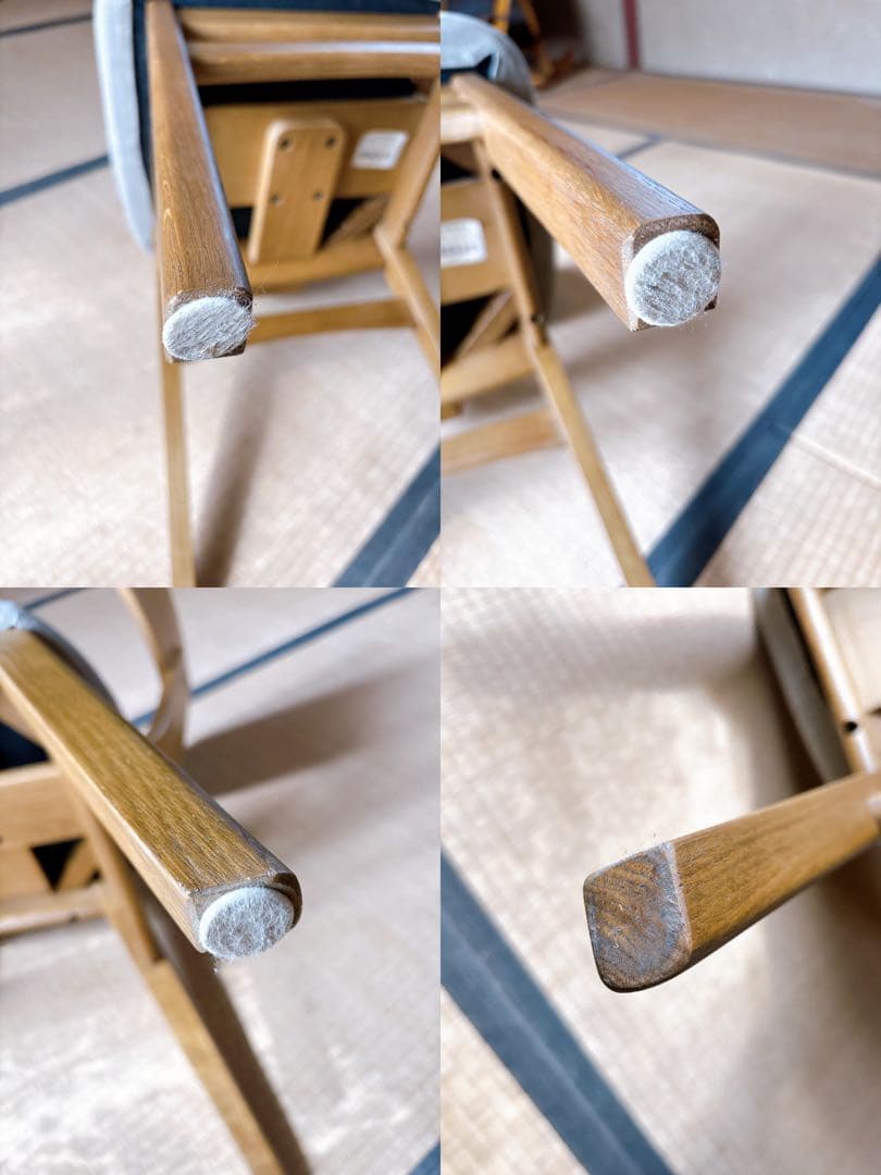 unico DIFE チェア ナチュラル 木製 布張り