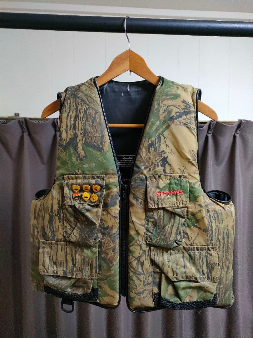 STEARNS 米国製 フィッシングベスト USCG認証 POPEYEピンバッジ