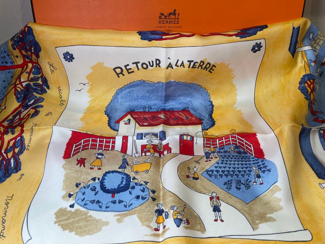 【新品未使用】HERMES カレ90 RETOUR ALATERRE故郷に帰る
