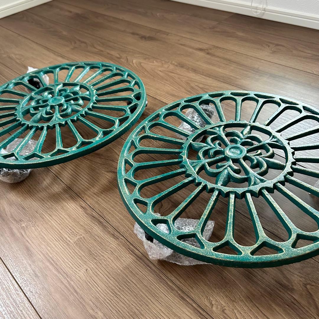 フラワースタンド 花台 植木鉢置き台 盆栽用 園芸ラック アイアン 鋳鉄