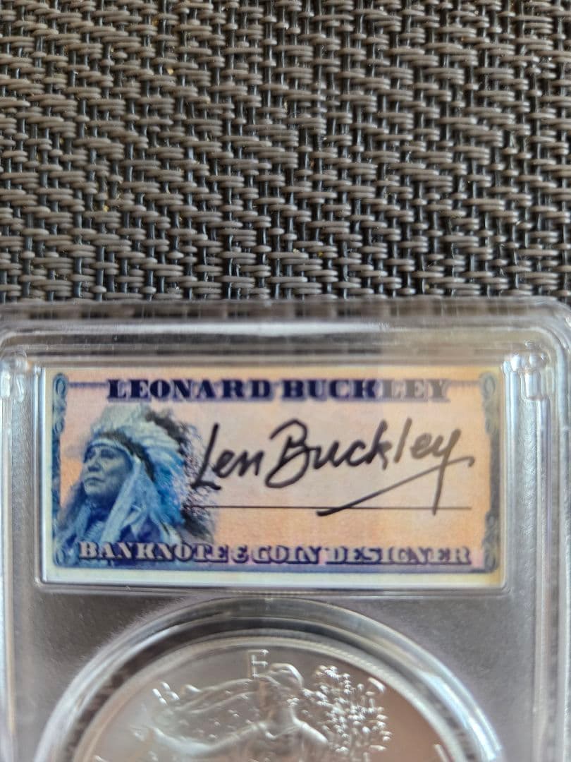 (MS70)アメリカ合衆国　シルバー イーグル銀貨　2013 S サイン入り