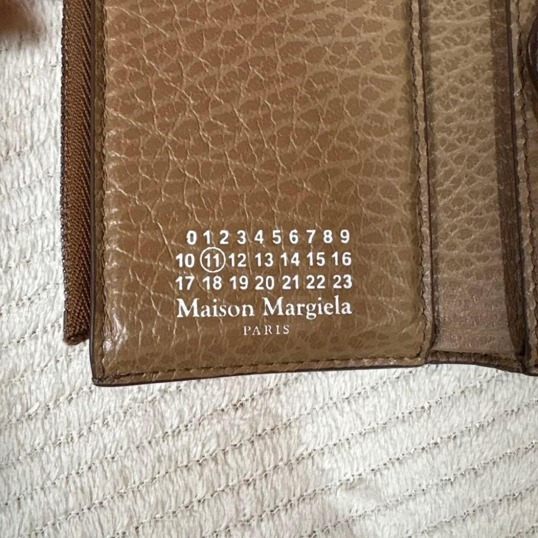 MaisonMargielaブラウンレザー三つ折り財布