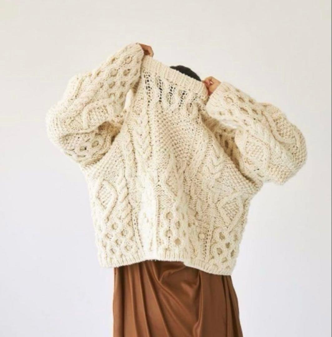 todayful ハンドケーブルニット