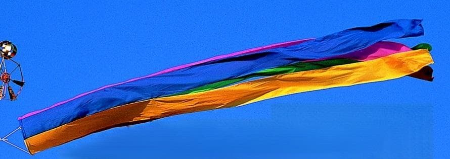 8m 吹流し　五色　タフタナイロン製　単品　新品　鯉のぼりの一番上につける