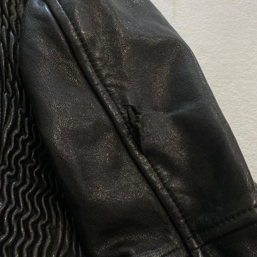 ジャケット・アウター 00s japanese label fur leather jacket BL