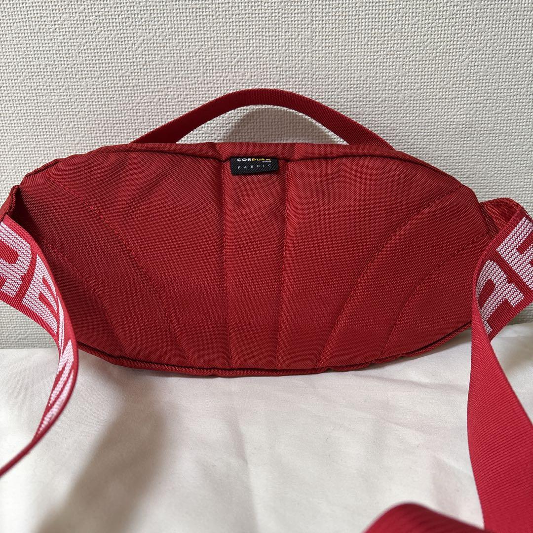 【極美品】Supreme ボディバッグ ウエストポーチ 18SS ロゴ レッド