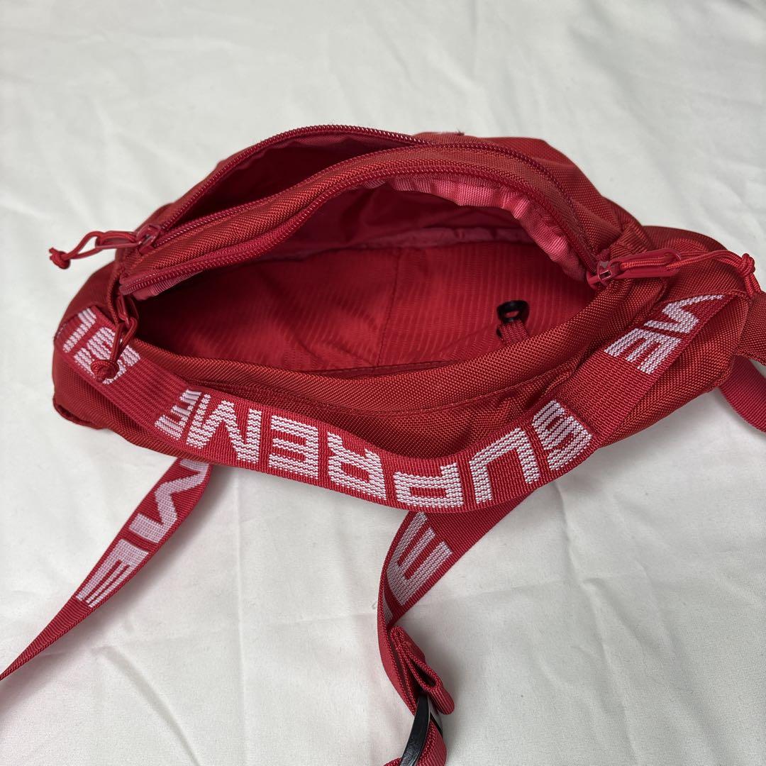 【極美品】Supreme ボディバッグ ウエストポーチ 18SS ロゴ レッド