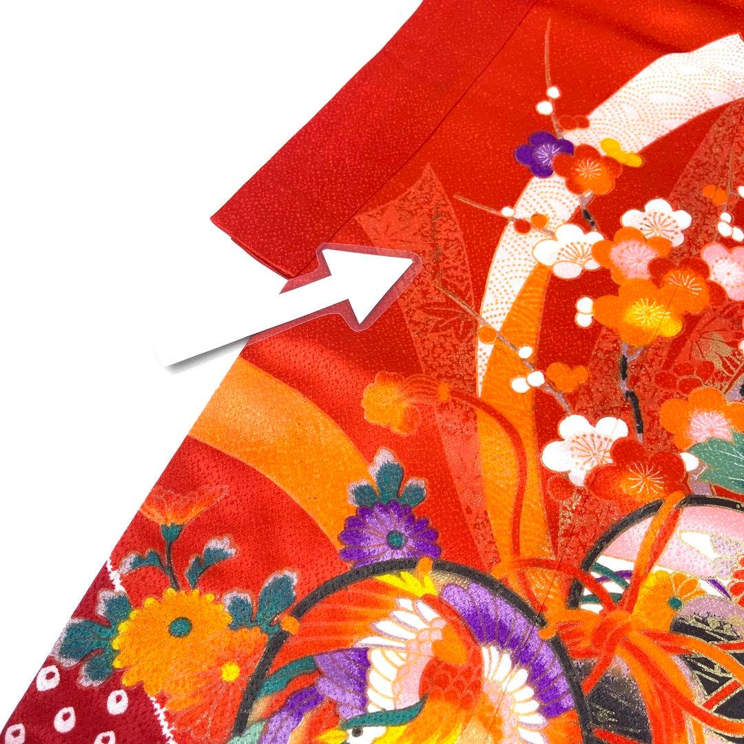 【着物と帯 時流】O24220s◆七五三 7才女の子着物+長襦袢セット◆正絹 鳥