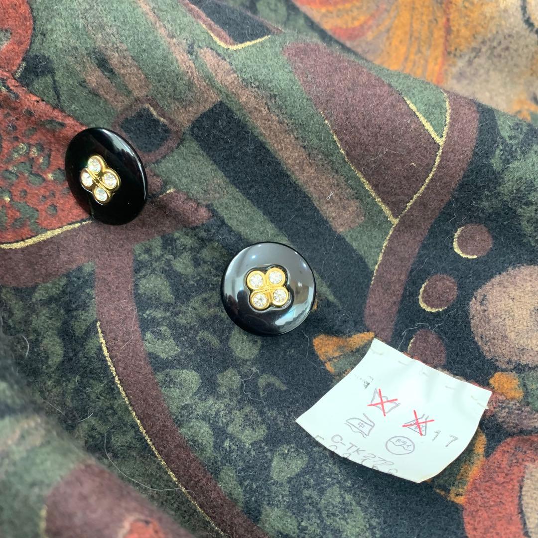 美品⭐︎vivreビブレ　黒　カシミヤ　ケープ　フォックスファー付　ポンチョコート