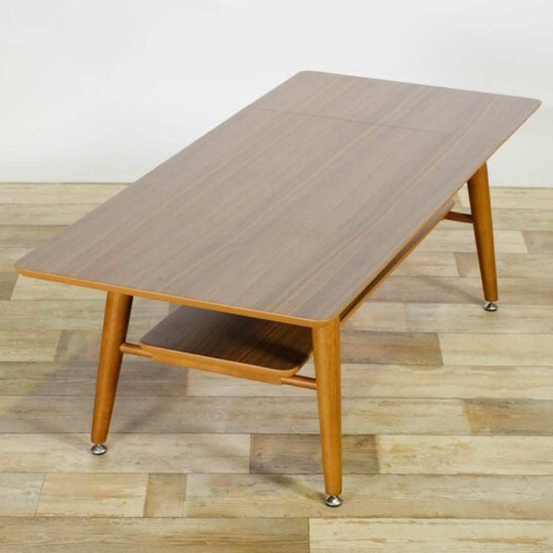 B 新品 伸長 ローテーブル L センターテーブル 北欧 折畳 テーブル 座卓