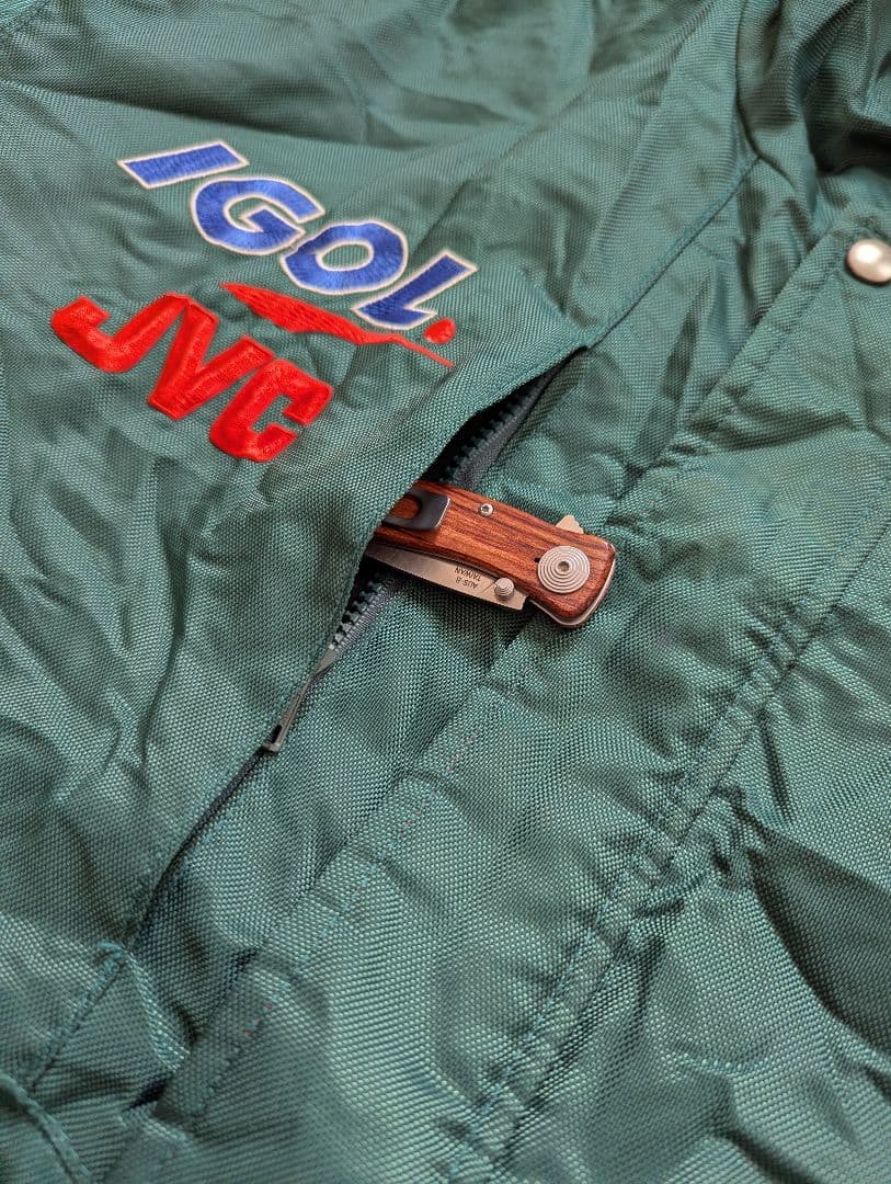 KAWASAKI カワサキ ナイロンジャケット ワークジャケット バイク 古着