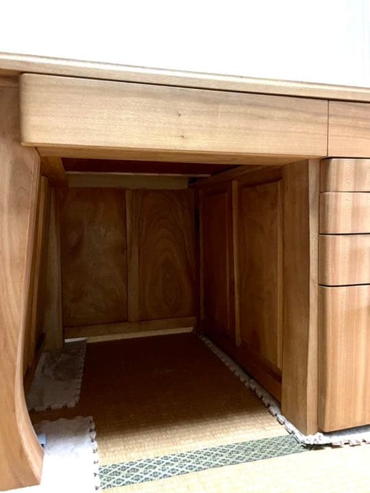 高級 楠(クスノキ) 特大 机 無垢材 デスク 木工品 学習 パソコン PC