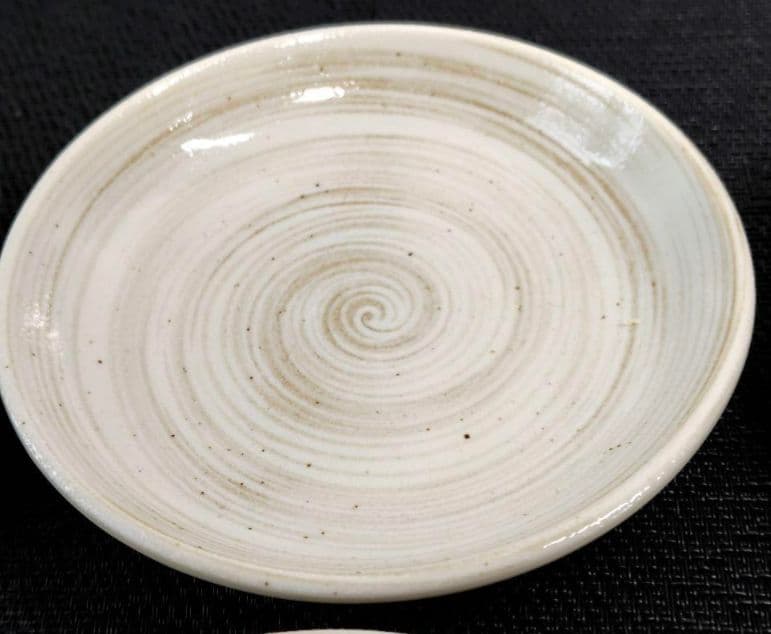 有田焼 藍色 お魚柄 ご飯お茶碗 おまけ付き 京窯 小皿 箸置き ⑦