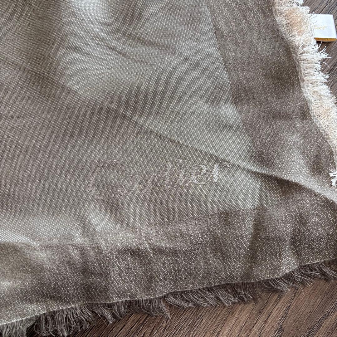 cartier カルティエ　バードデザイン大判ストール