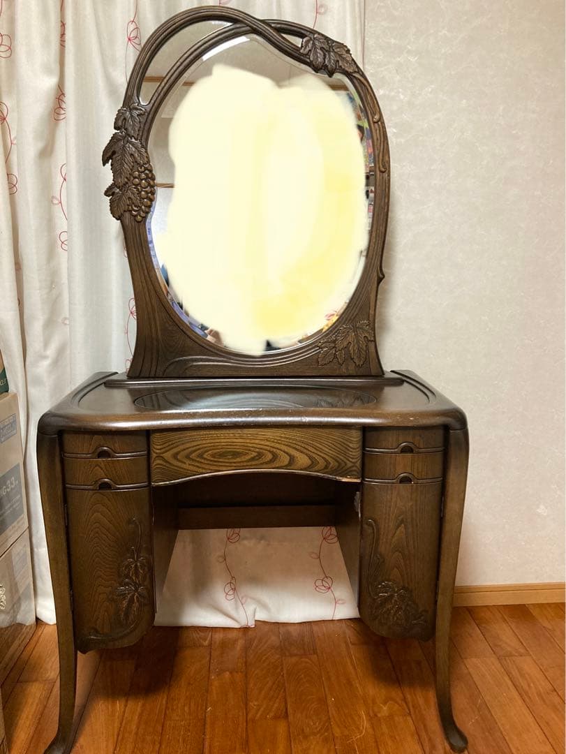 ドレッサー　鏡台　猫足　アンティーク調