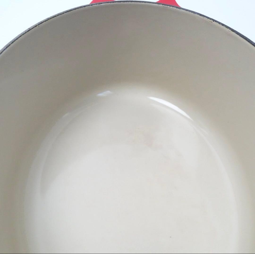 【美品】LE CREUSET　ココット オーバル　チェリーレッド　25cm