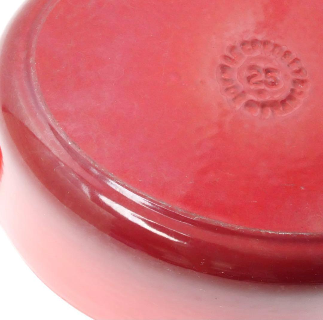 【美品】LE CREUSET　ココット オーバル　チェリーレッド　25cm